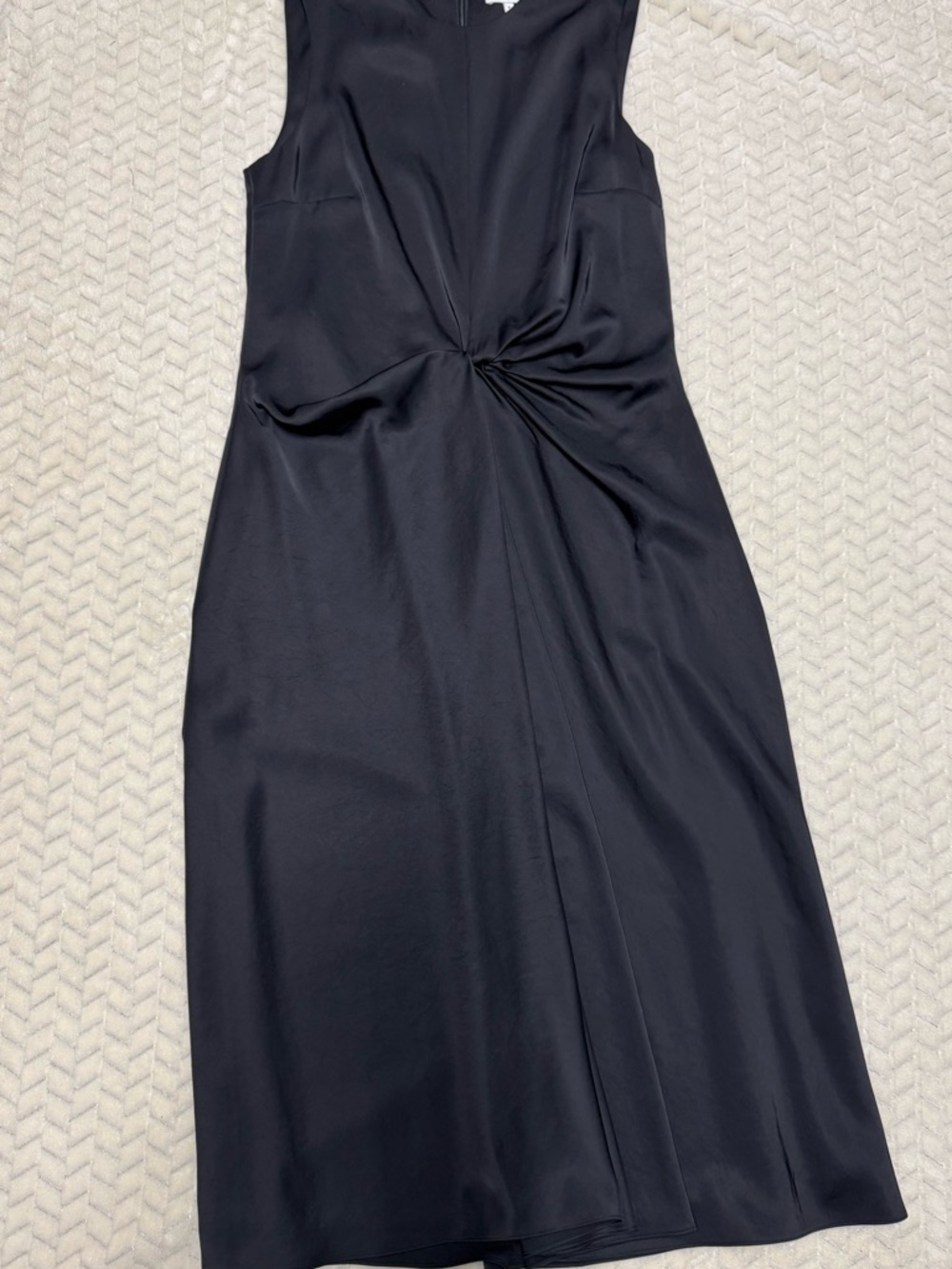 Theory Black Sleeveless Knot-Detail Midi Dress - Picture 6 of 10